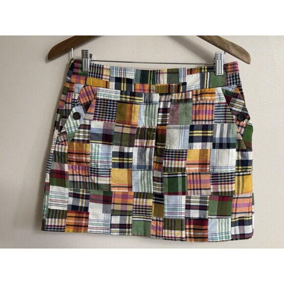 J.CREW Dresses & Skirts - J Crew Y2K Skirt Women’s Sz 0 Mini Plaid Multicolor Cotton Short Vintage Preppy